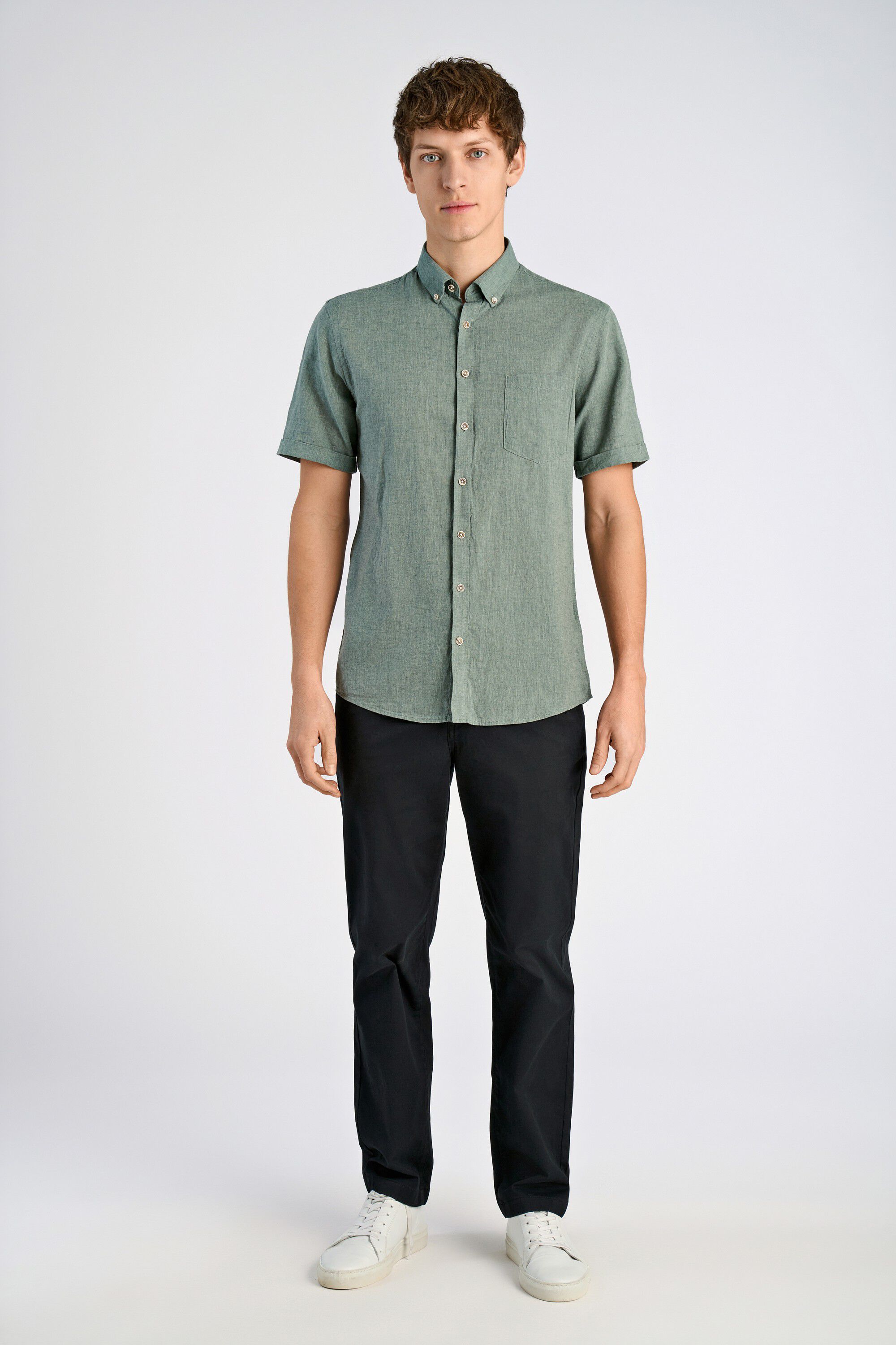 Cotton/linen shirt S/S