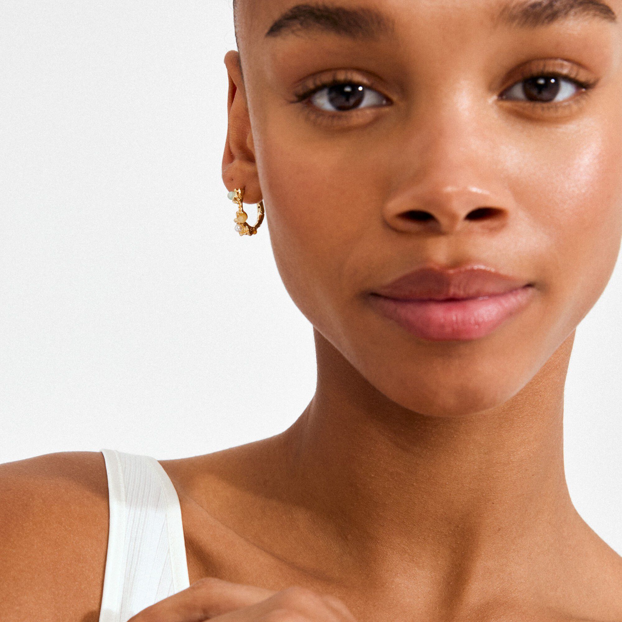 IRIS hoop &oslash;reringe guldbelagt