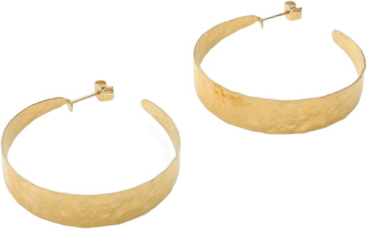 Earrings hammered hoops