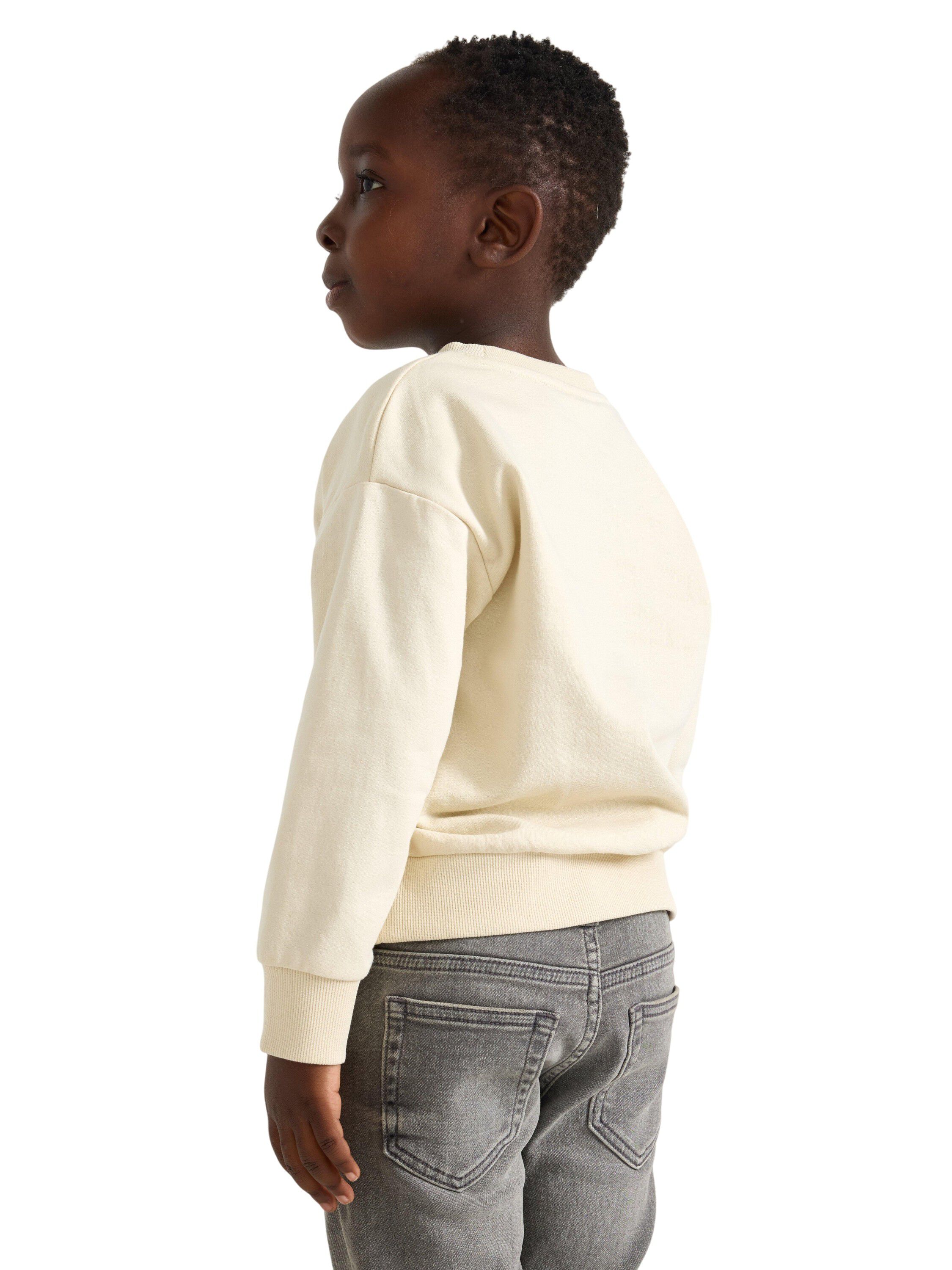 Mjuk sweatshirt i bomullstrik&aring; med