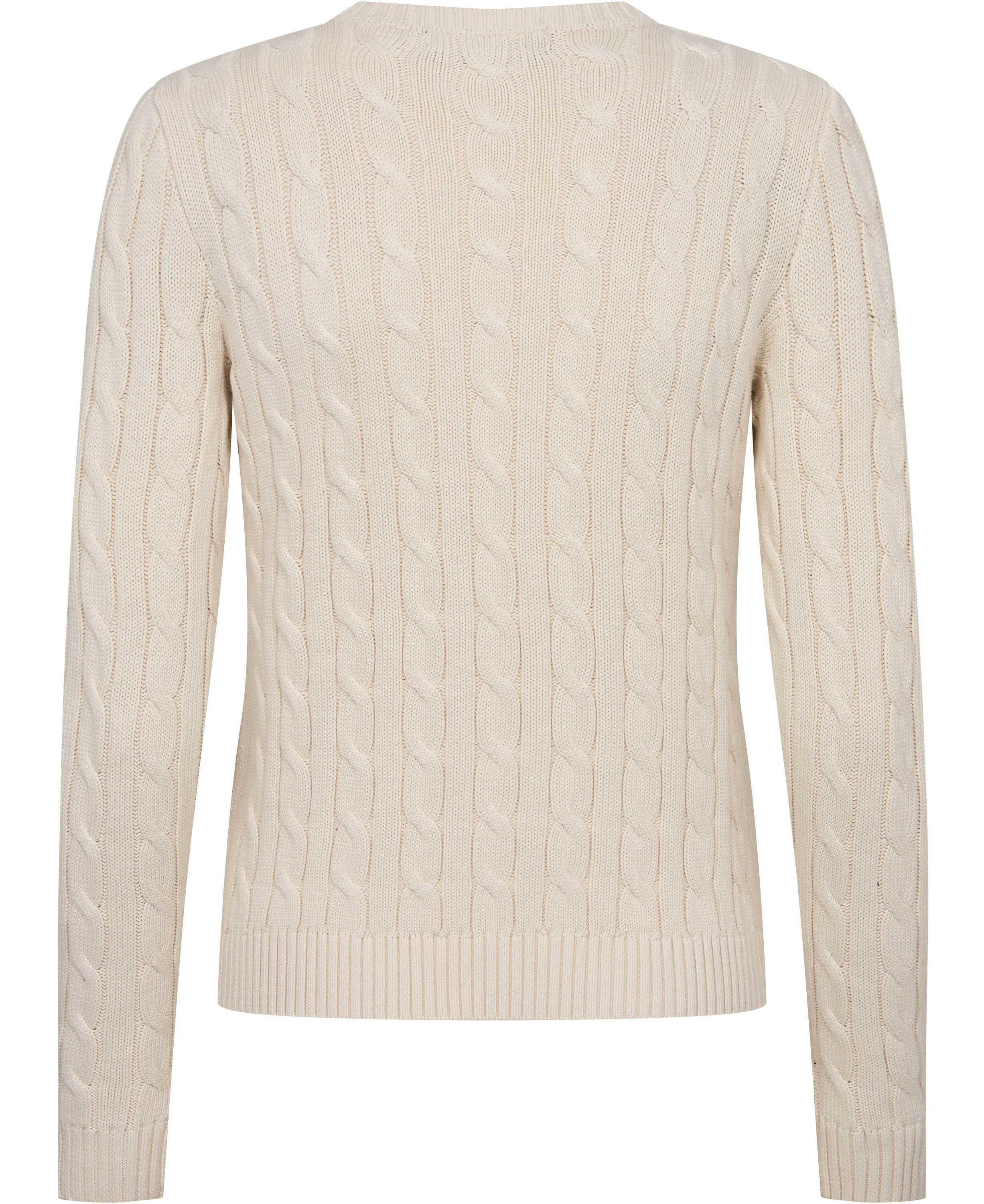 Button-Trim Cable-Knit Cotton Sweater