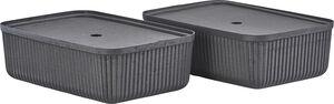Oppbevaringsboks Pulp 48 x 32 cm 2 stk. Black