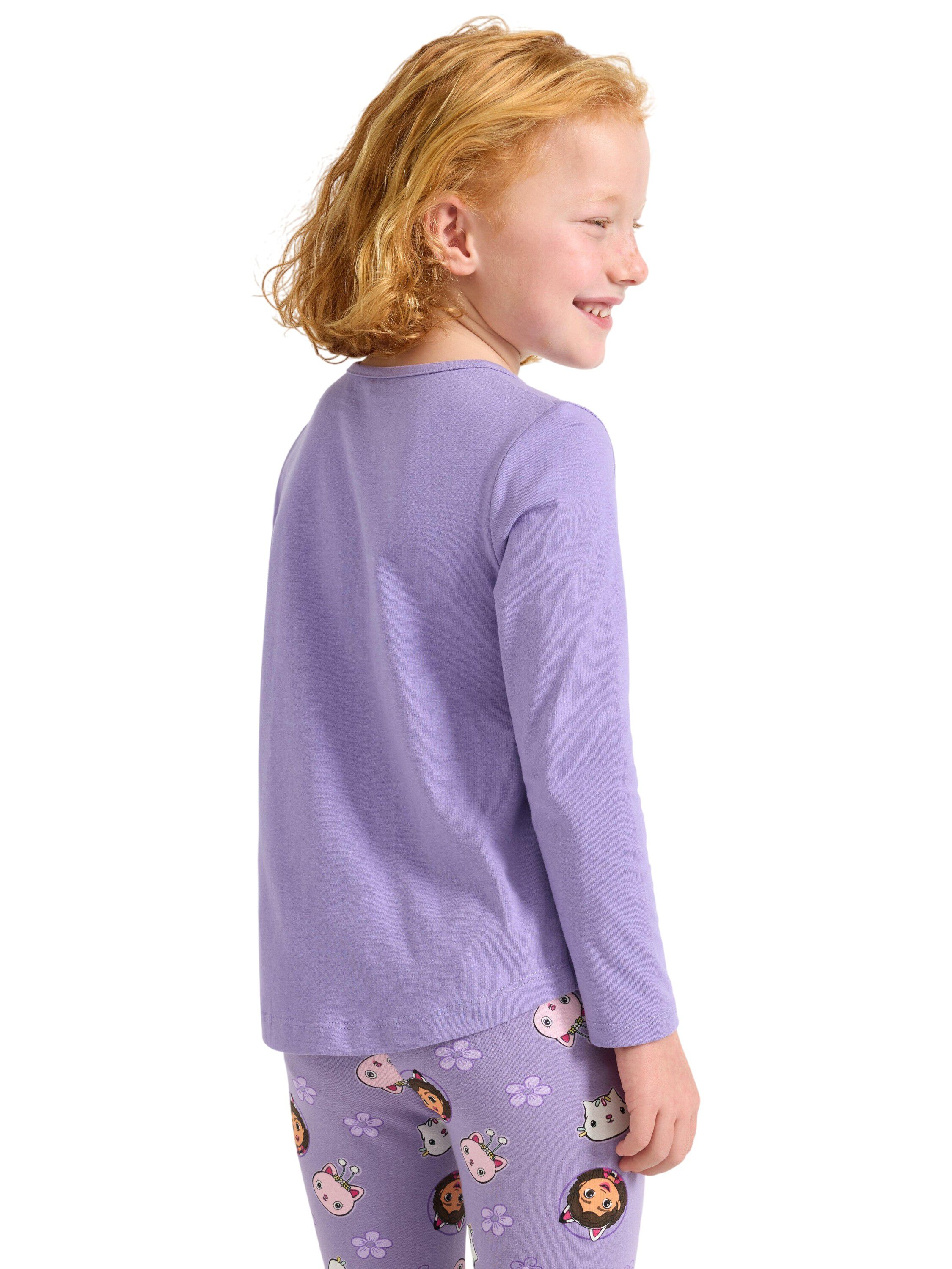 Lang&aelig;rmet top i bl&oslash;d bomuld med s