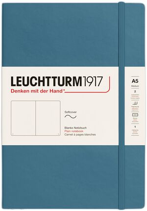LT1917 Notesbog SC A5 Blank - Stone Blue