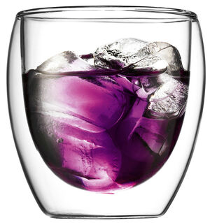 2 stk termoglass med doble vegger, 0,25 l