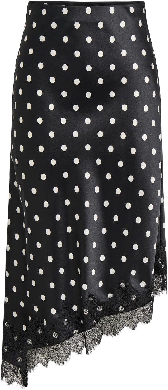 Onlbella Slanted Satin Lace Skirt Wvn