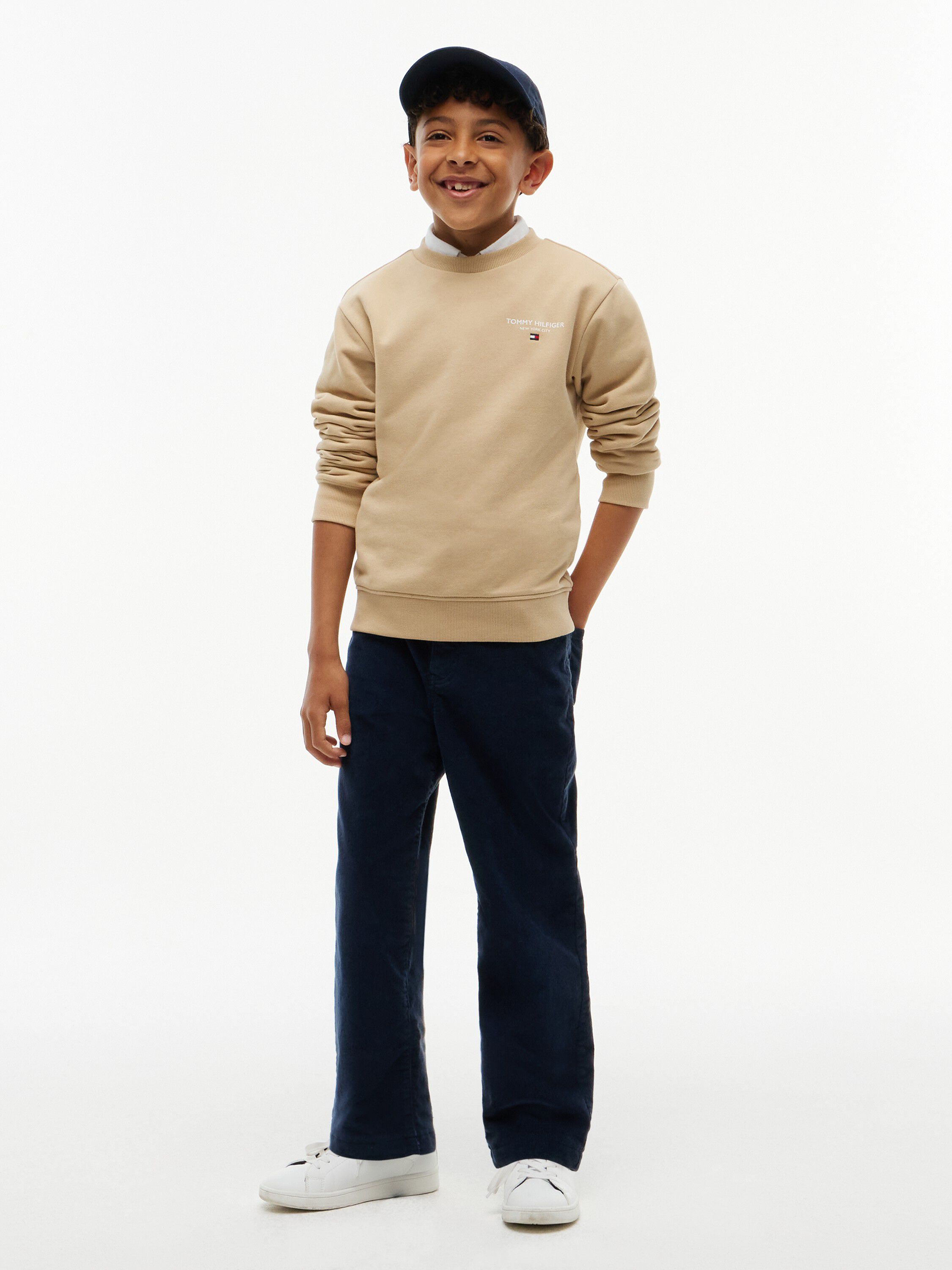 Logo Flag Embroidery Crew Neck Jumper