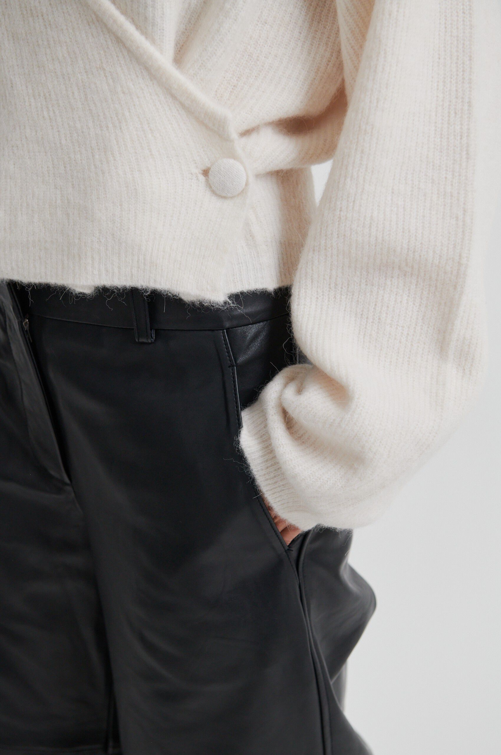 Letho Leather Long Shorts