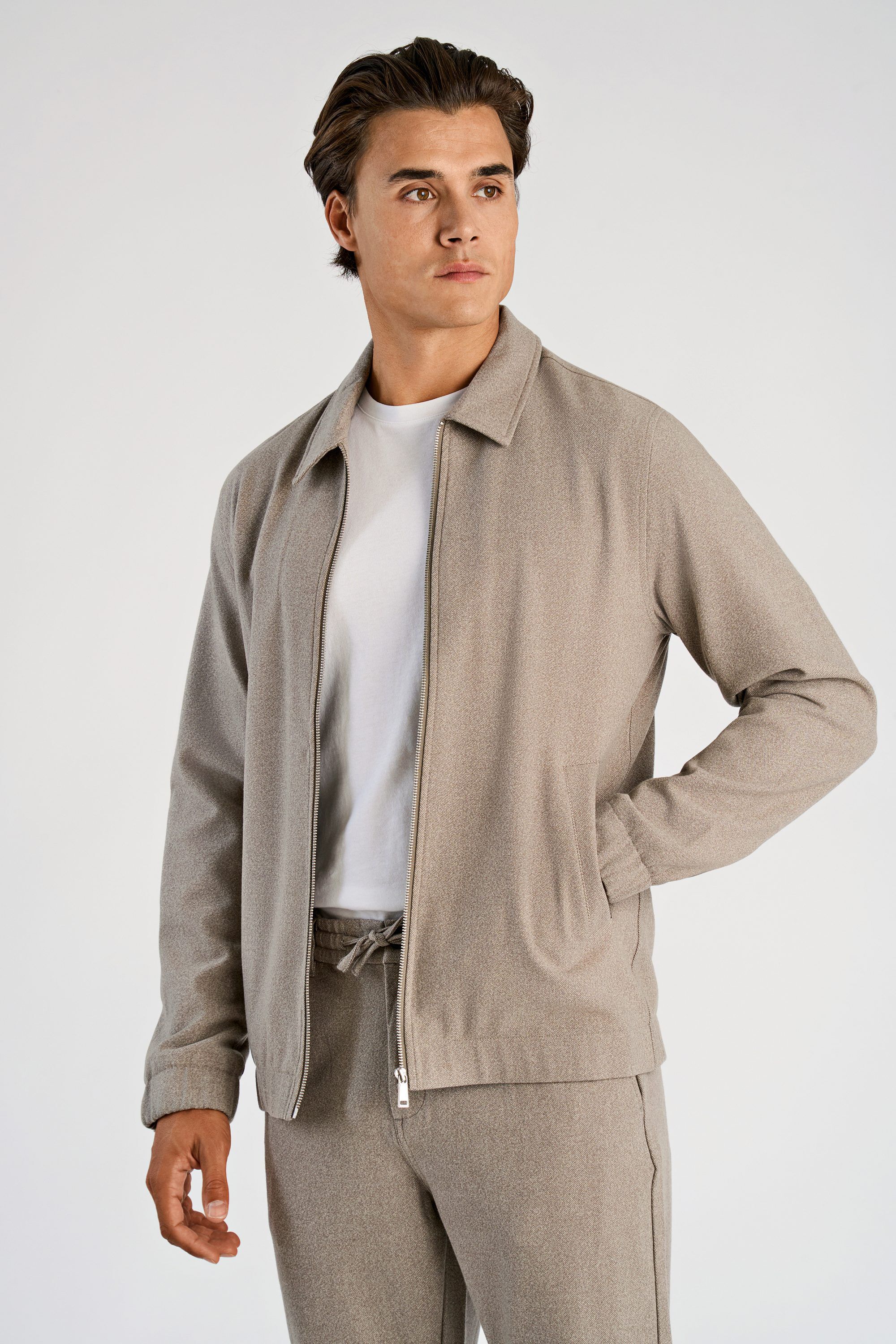 Superflex brushed zip jacket