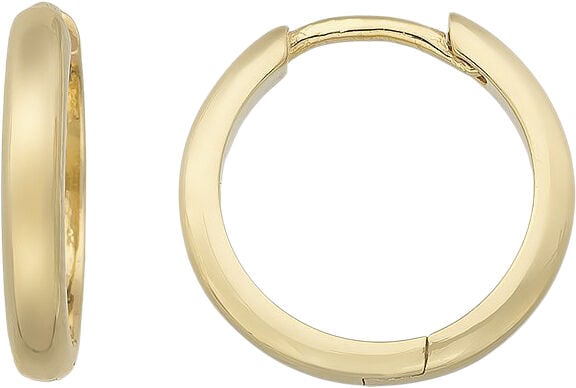 Simple round creoler 13mm - Forgyldt