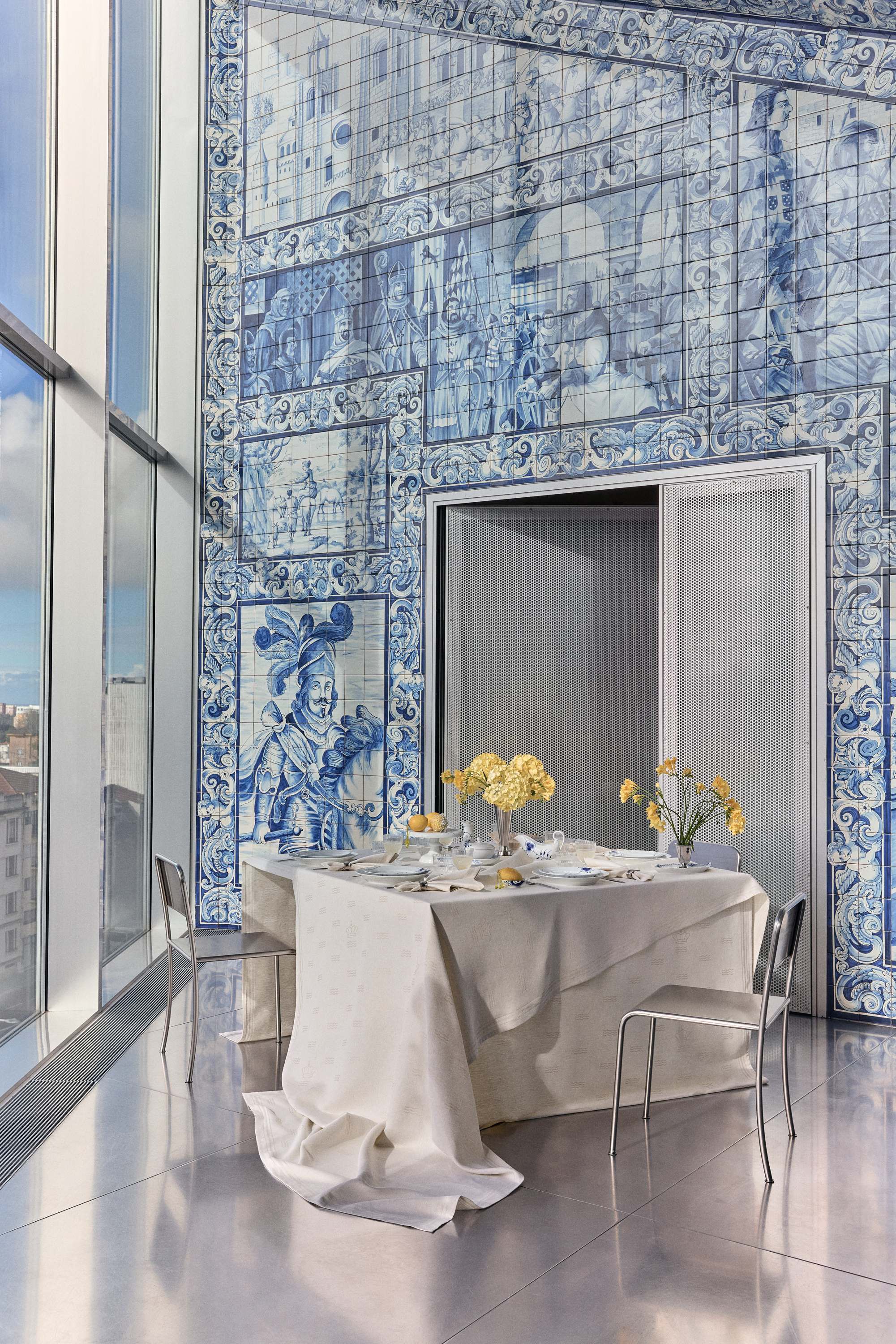 Waves dug, hvid, 320 X 144 cm