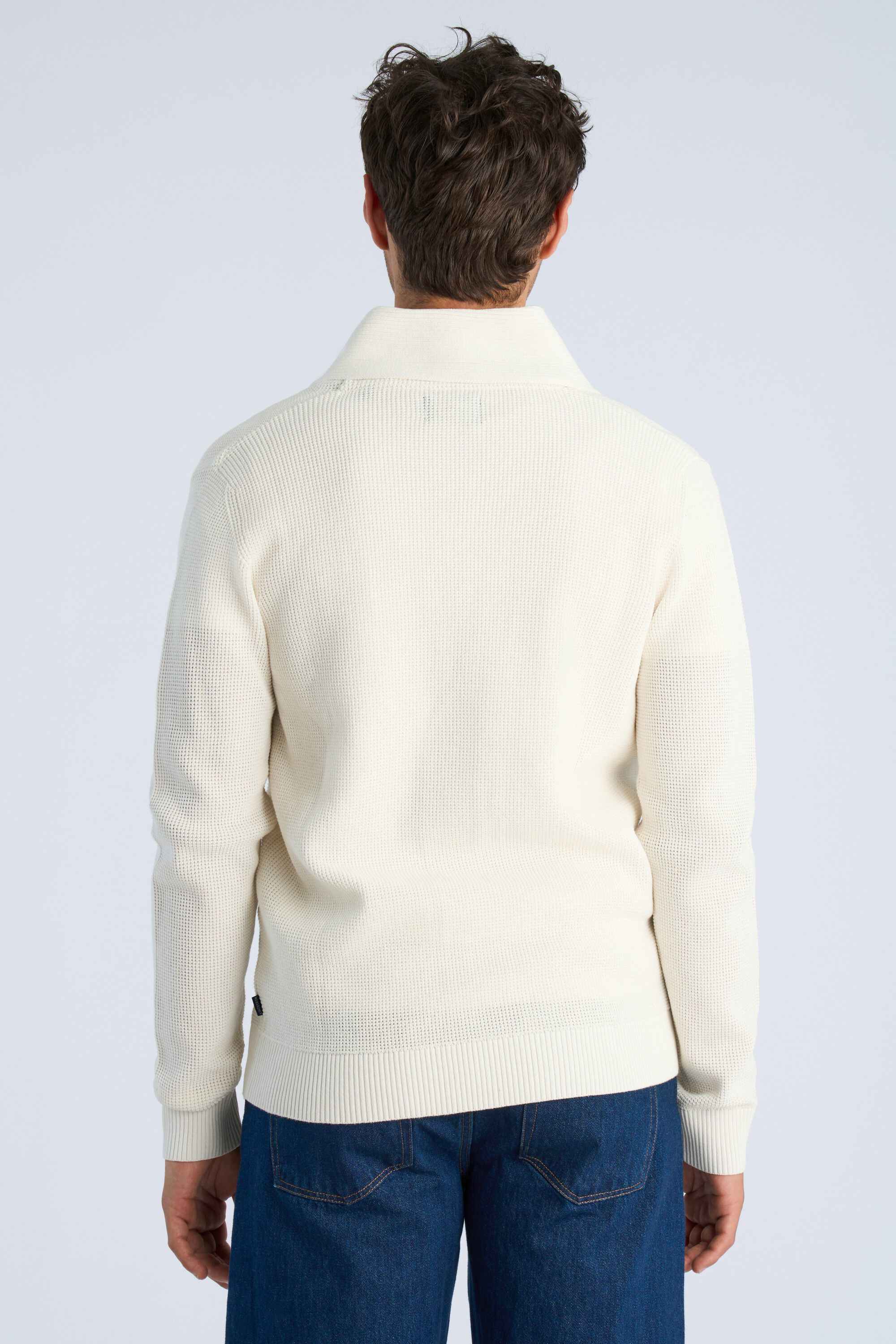 Recycled shawl collar cardigan