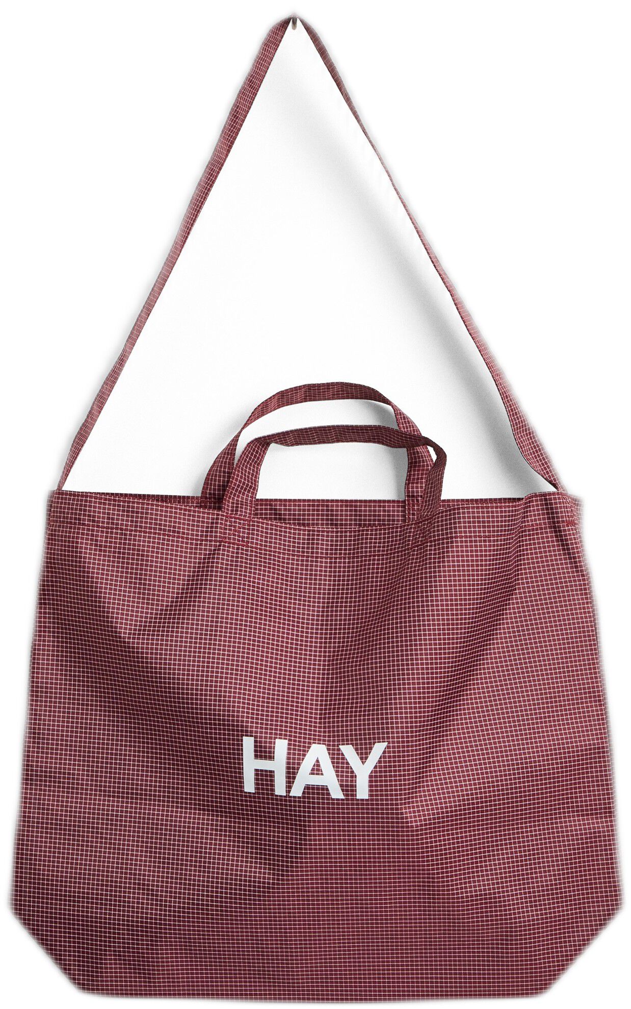 Grid Crossover Bag-Medium-Burgundy