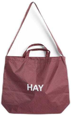 Grid Crossover Bag-Medium-Burgundy