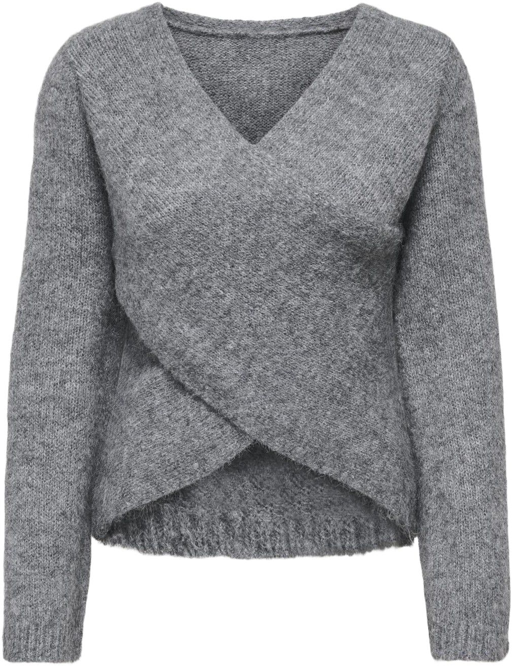 Onlmaggie Ls Cross V-Neck Cc Knt