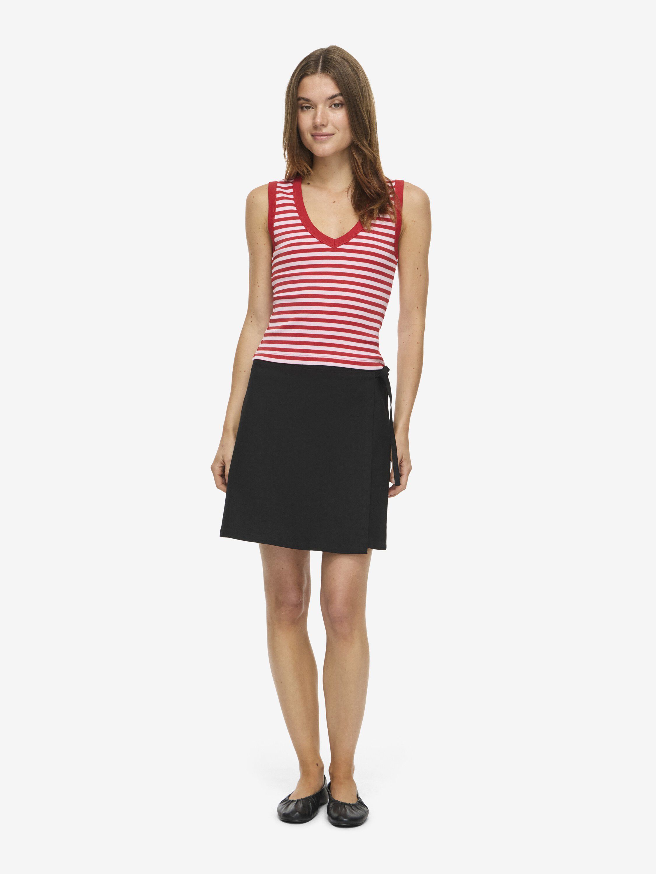 Nmstormi S/L V-Neck Top Tnt/18