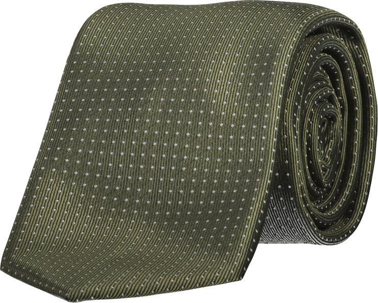 Polyester tie with dots 7 cm