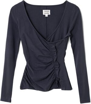 TRIXIE LS TOP - GREY BLUE