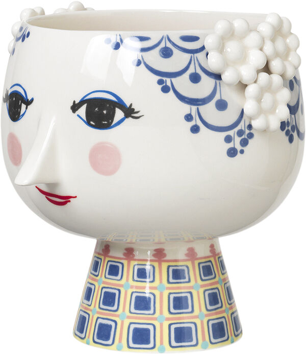 Eva Urtepotteskjuler blå Ø21 cm