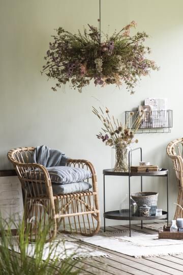 H&aelig;ngelampe bambus sk&aelig;rm hvid plastikledning