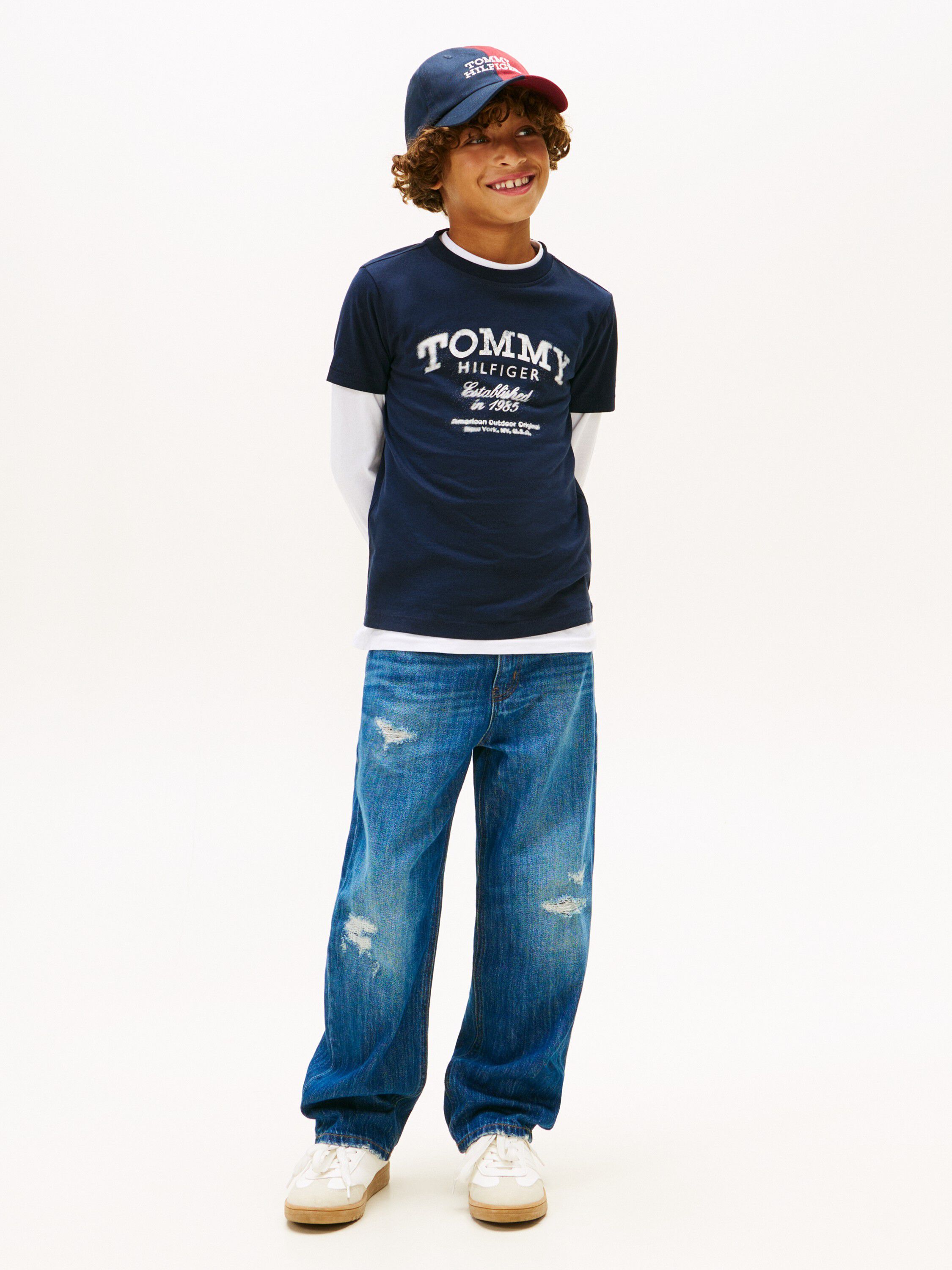 TOMMY FADED PRINT T-SHIRT SS