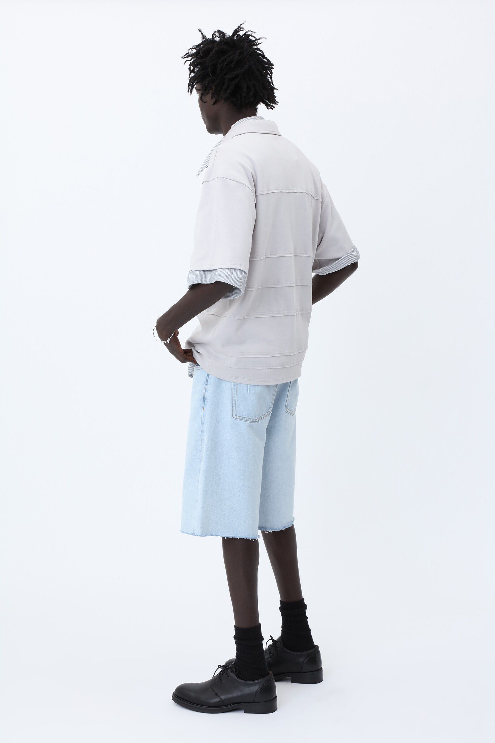 Kayce Soft Blue Denim Shorts