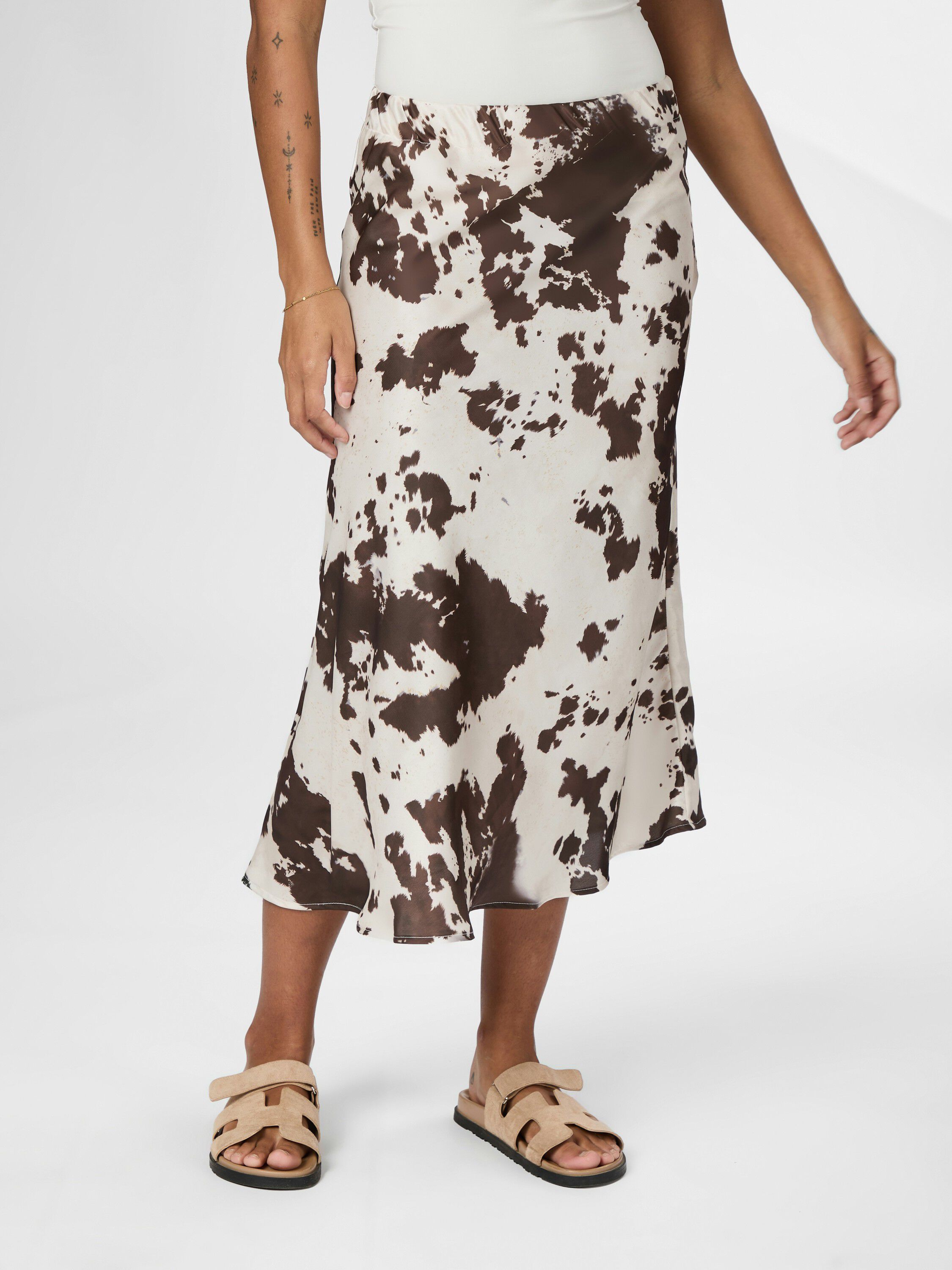 Viso Cow Print Skirt