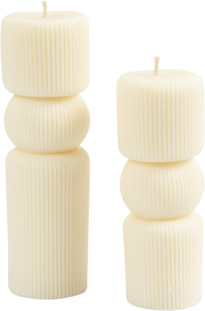 Silikoneform, Rillet cylinder med bue, H: 11+14 cm, diam. 4+