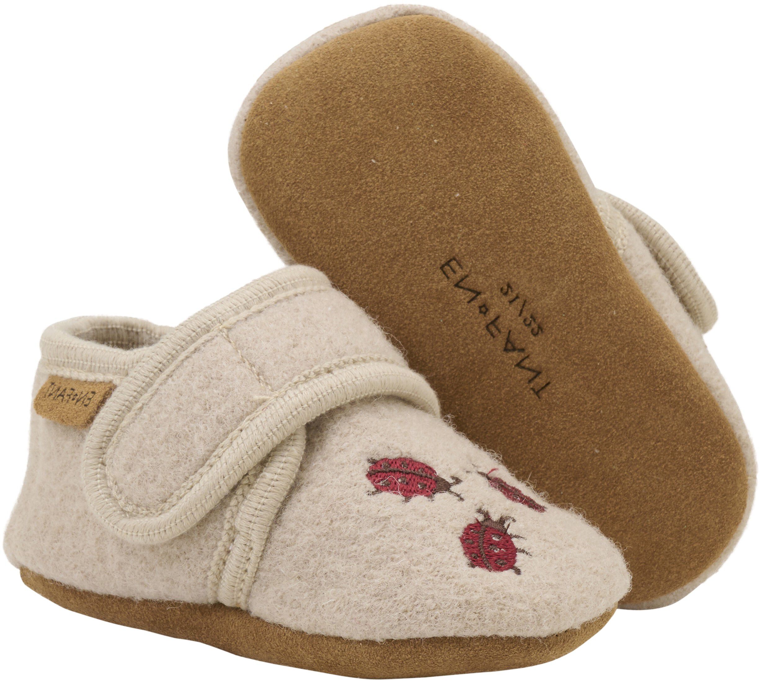 Wool Slippers w. Embroidery