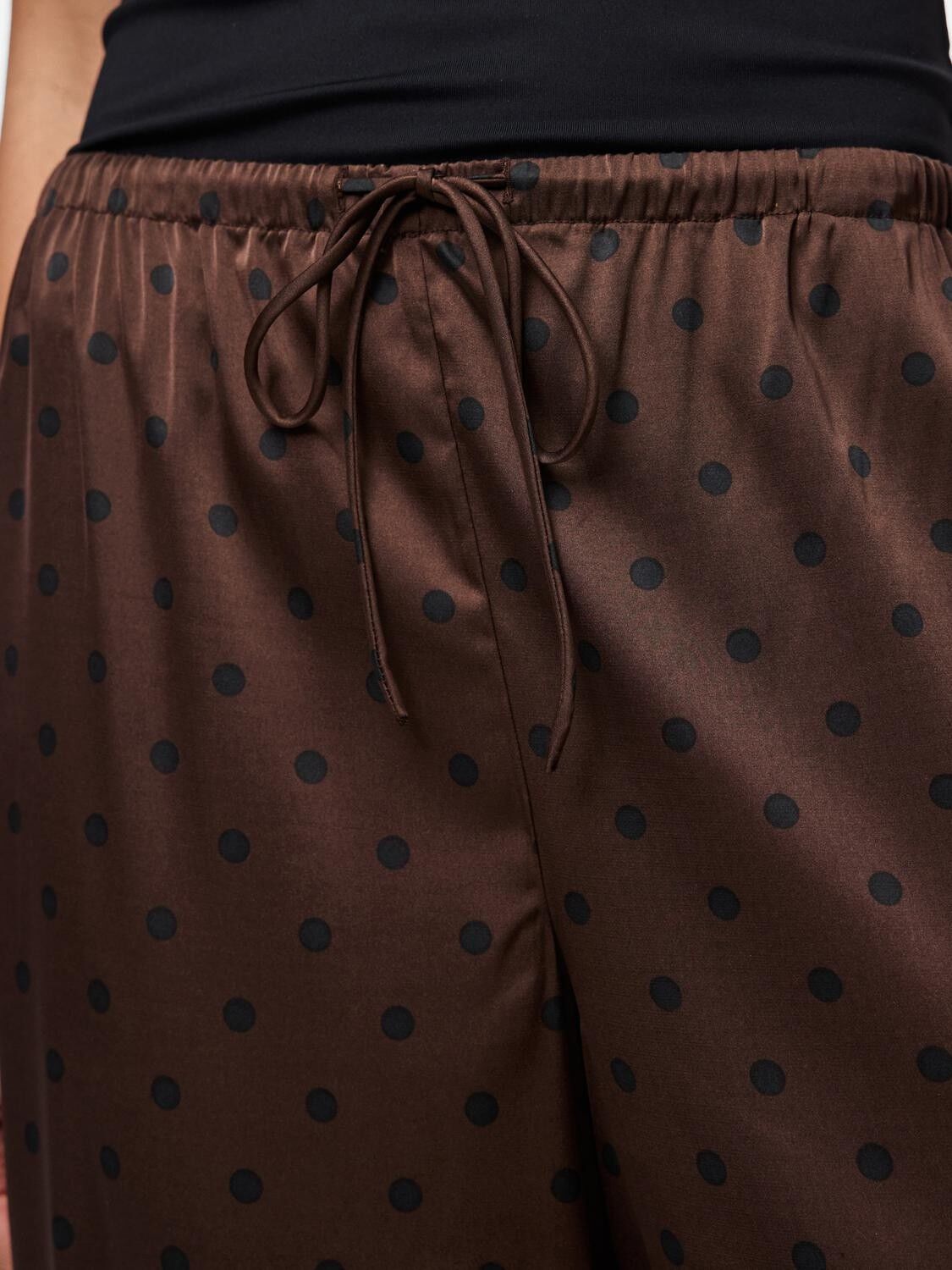 PCJYTTA MW STRAIGHT SATIN PANTS WVN