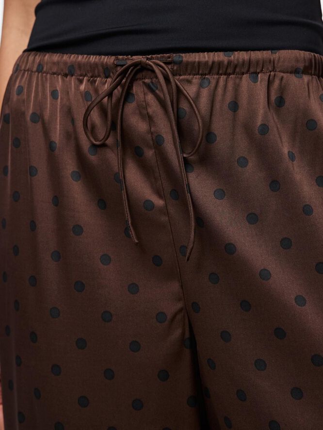 PCJYTTA MW STRAIGHT SATIN PANTS WVN