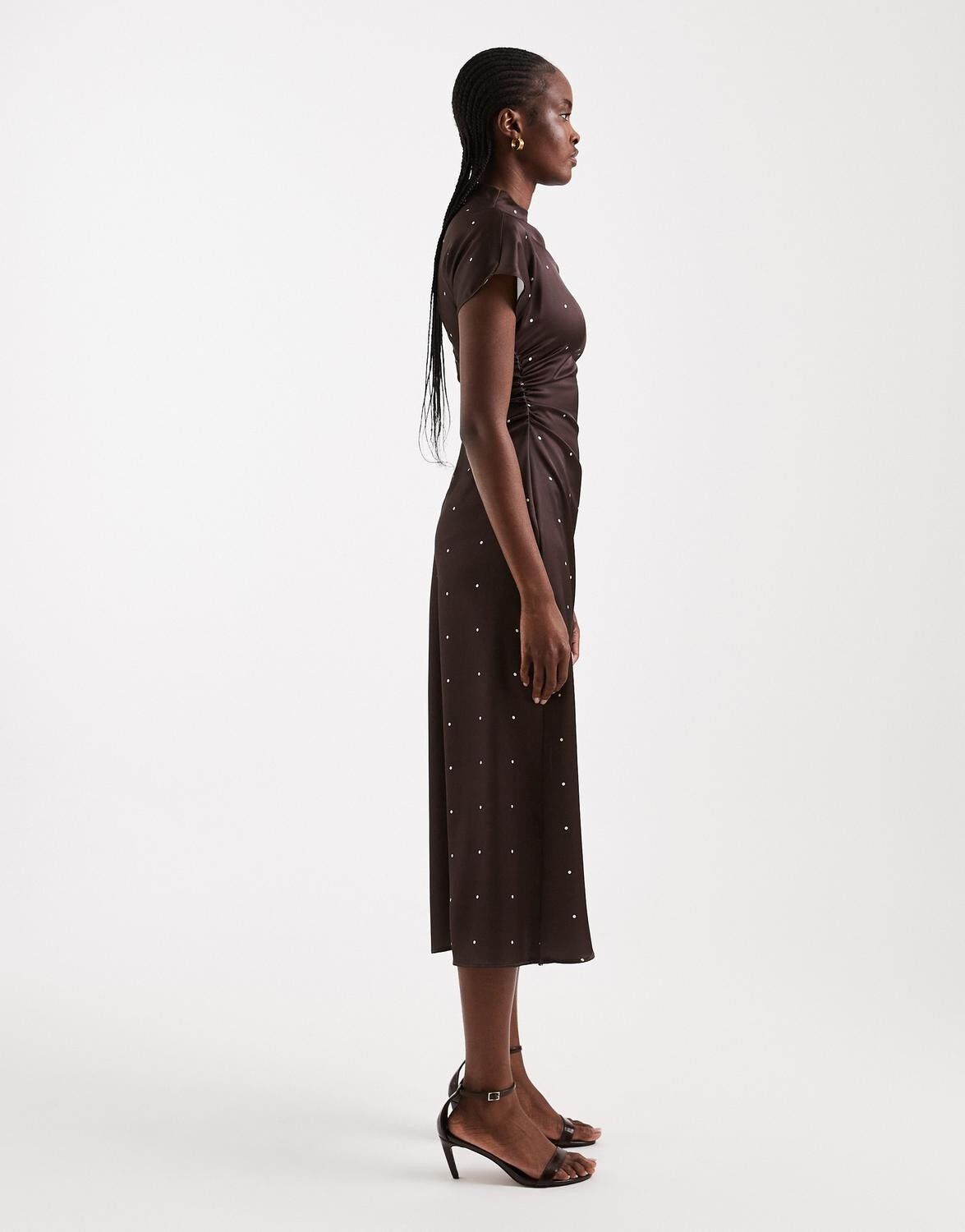Tscecil Funnel Neck Satin Maxi Dress Wvn