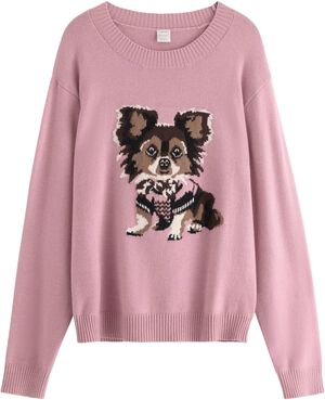Sweater knitted placement inta