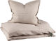 Sengetøj, junior, musselin, seabreeze beige