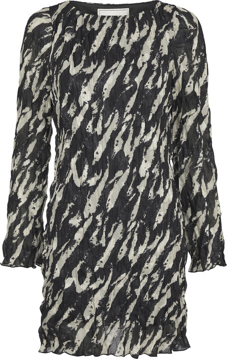 Luni Distressed Zebra Dress