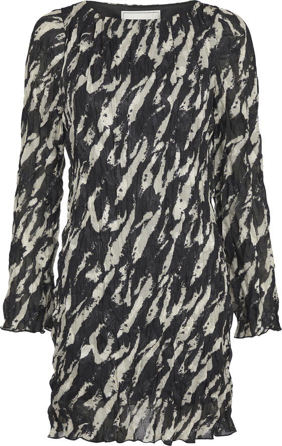 Luni Distressed Zebra Dress