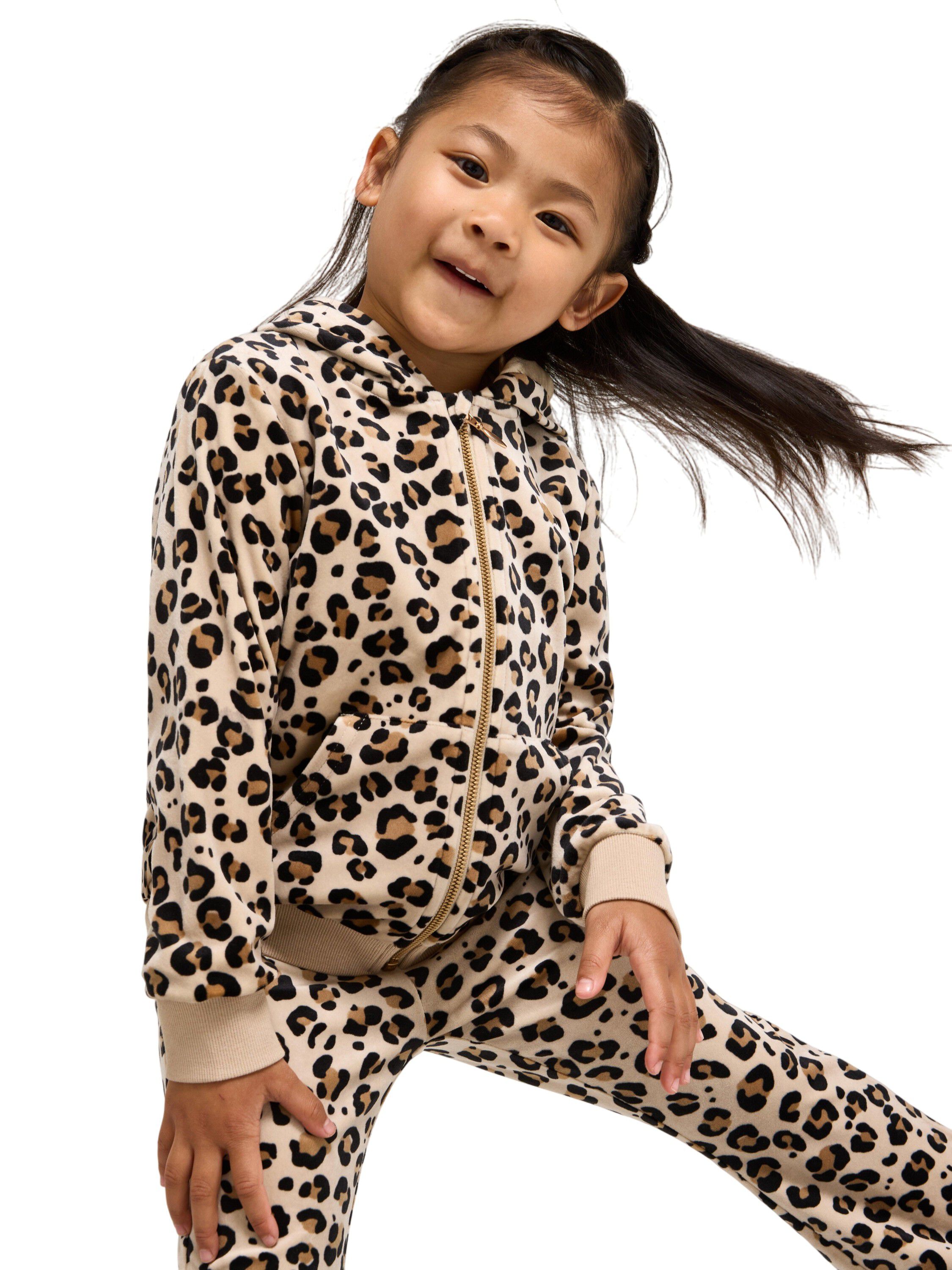 Soft velour hoodie with relaxed fit