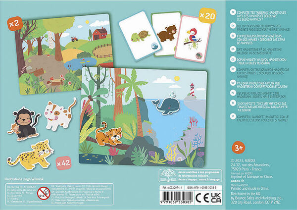 Auzou - Magnetisk legesæt - Dyreunger