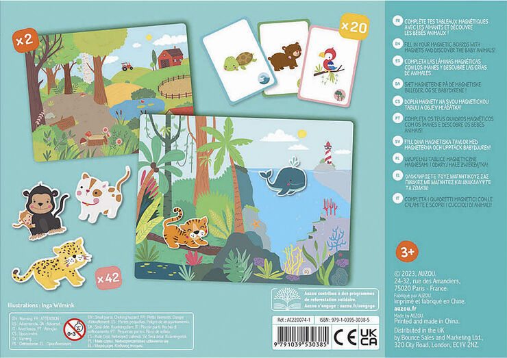 Auzou - Magnetisk legesæt - Dyreunger