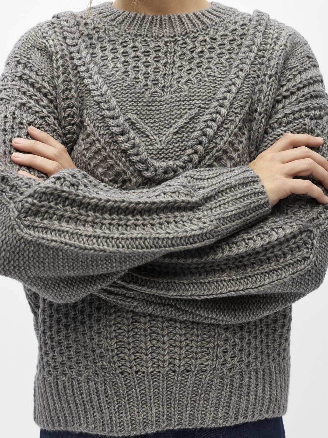 Objhinna L/S Re Knit Pullover 146