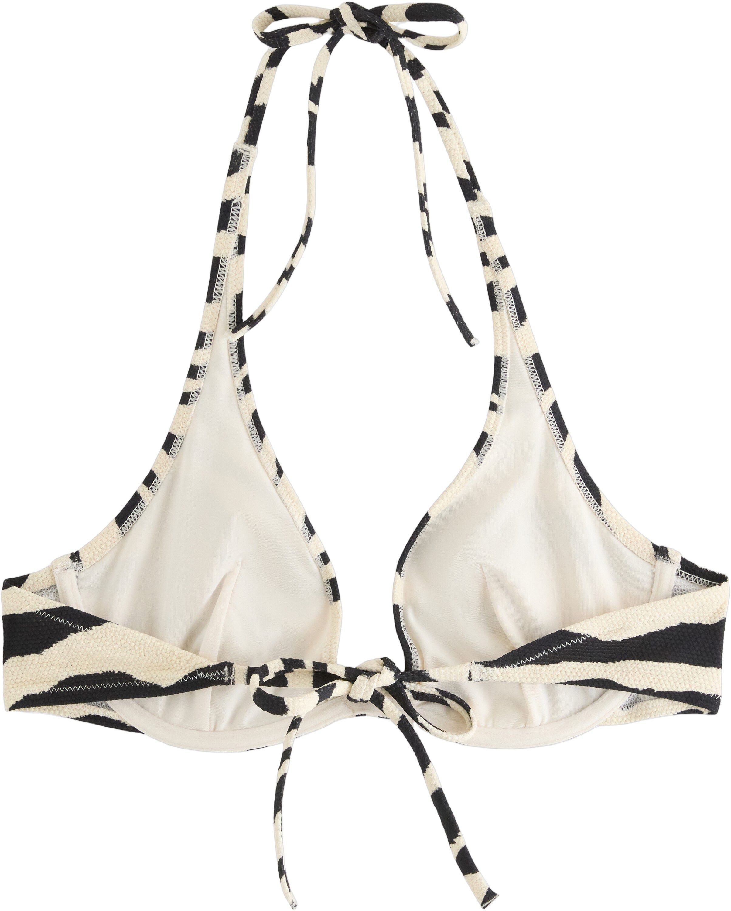 Unpadded bikini bra with texture, u