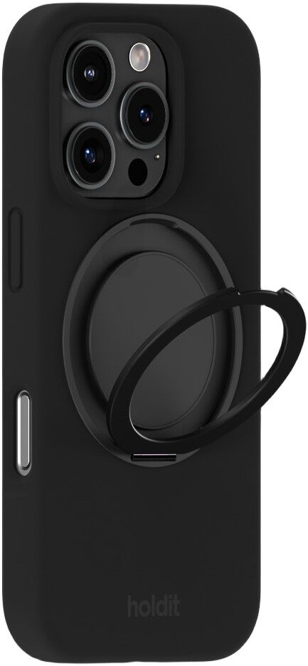 Silicone Stand Case iPhone 16 Pro Black