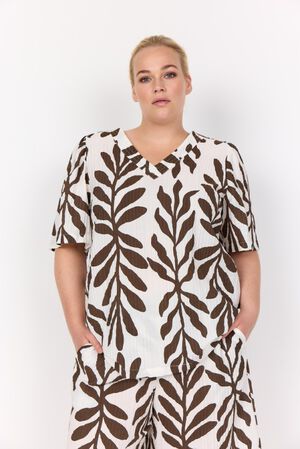 Curvy WA-MARTA 1 Bluse Mørk brun