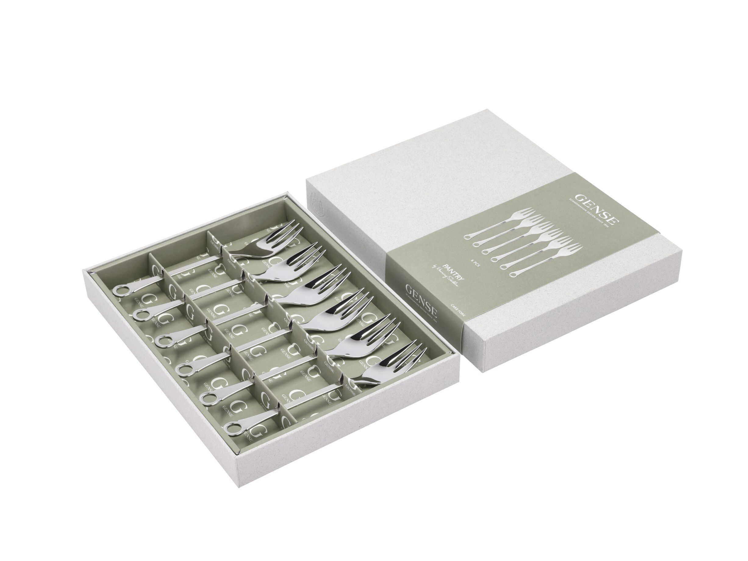 Kakegaffel Pantry 16 cm 6 stk. Matt/Blankt st&aring;l