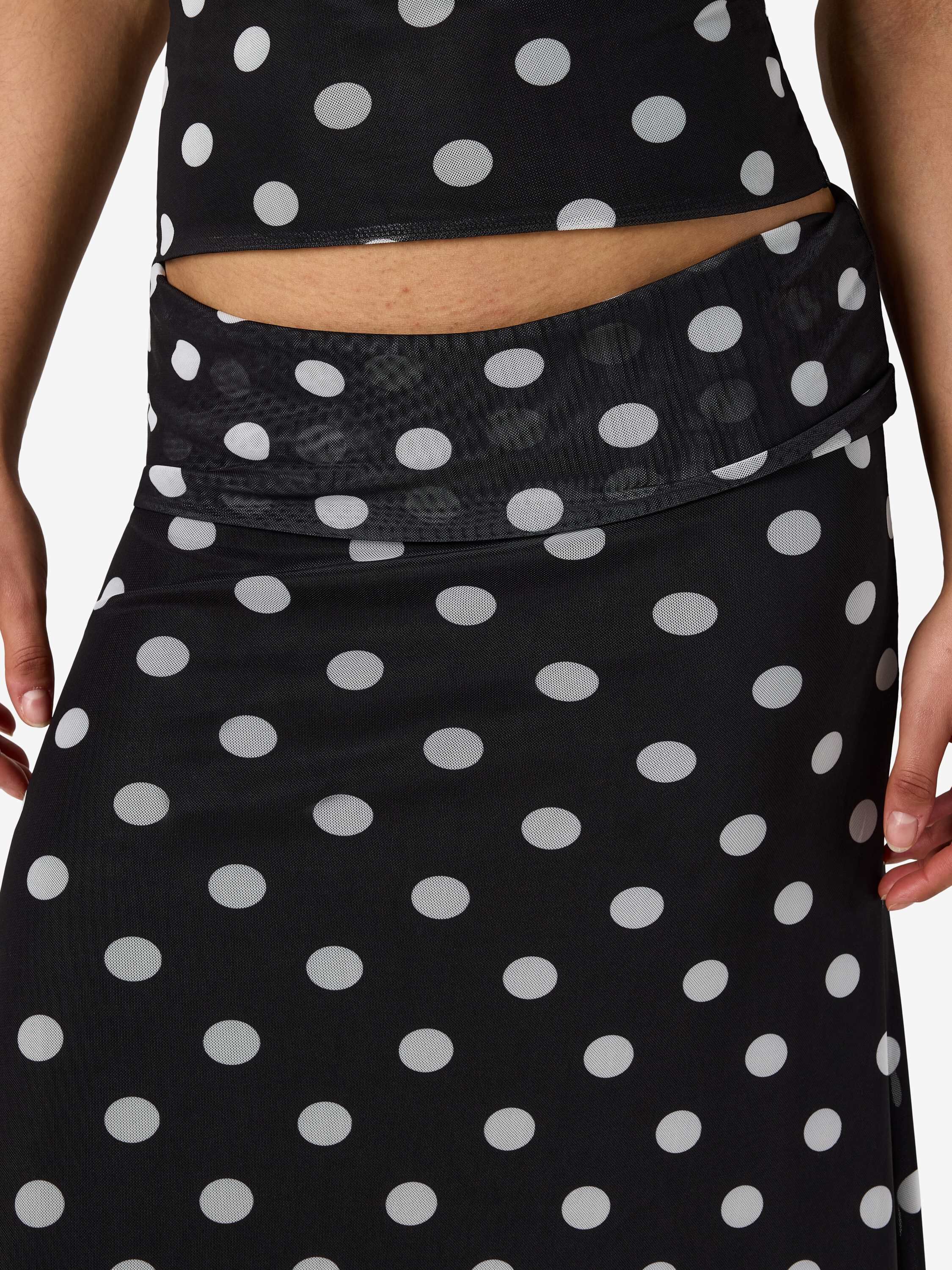 Nmdottie Ankle Mesh Fold Down Skirt