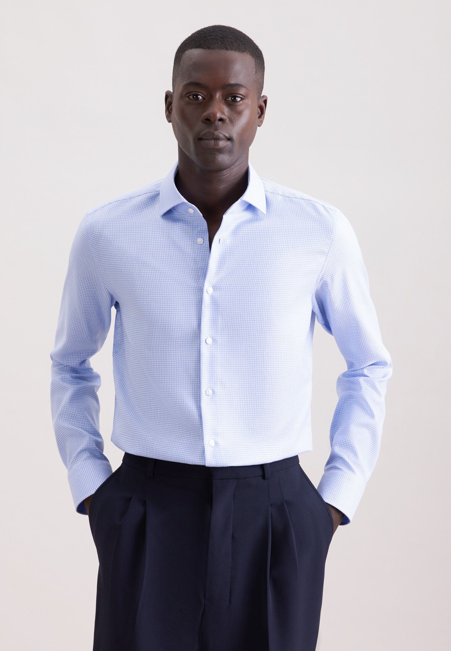 Business shirt Slim 1/1 Kent-Collar Structure