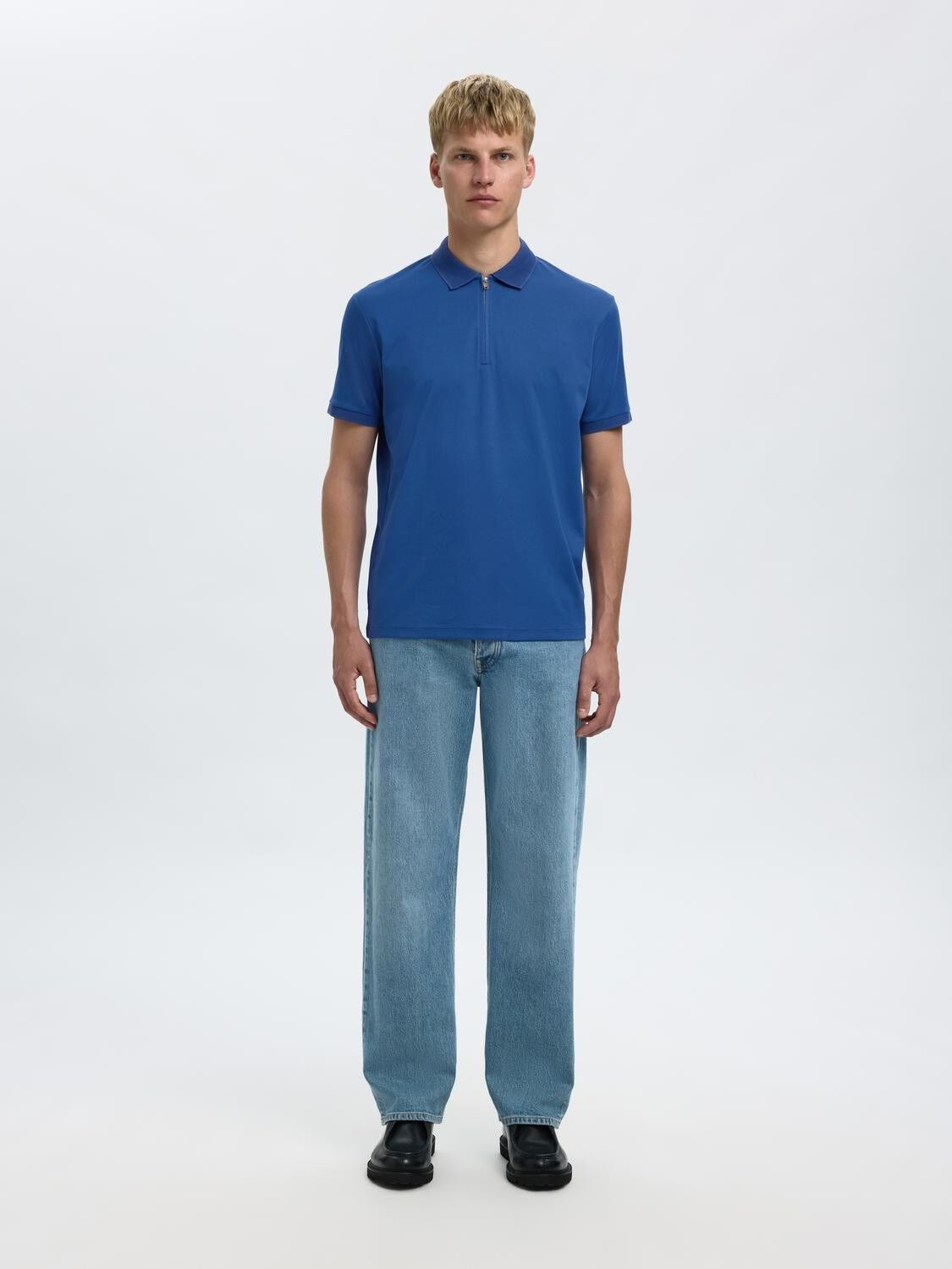 Slmfave Zip Ss Polo Noos