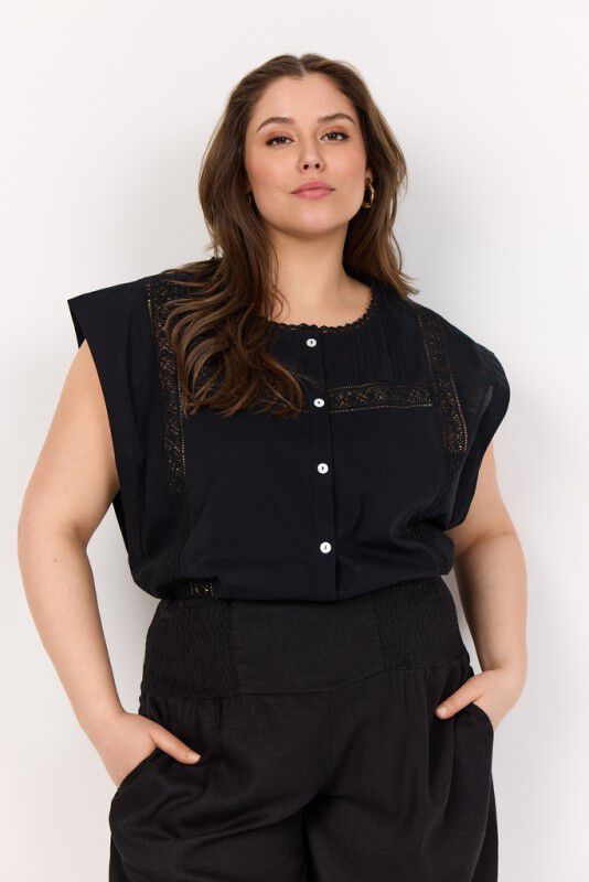 Curvy WA-MARY 1 Bluse Sort