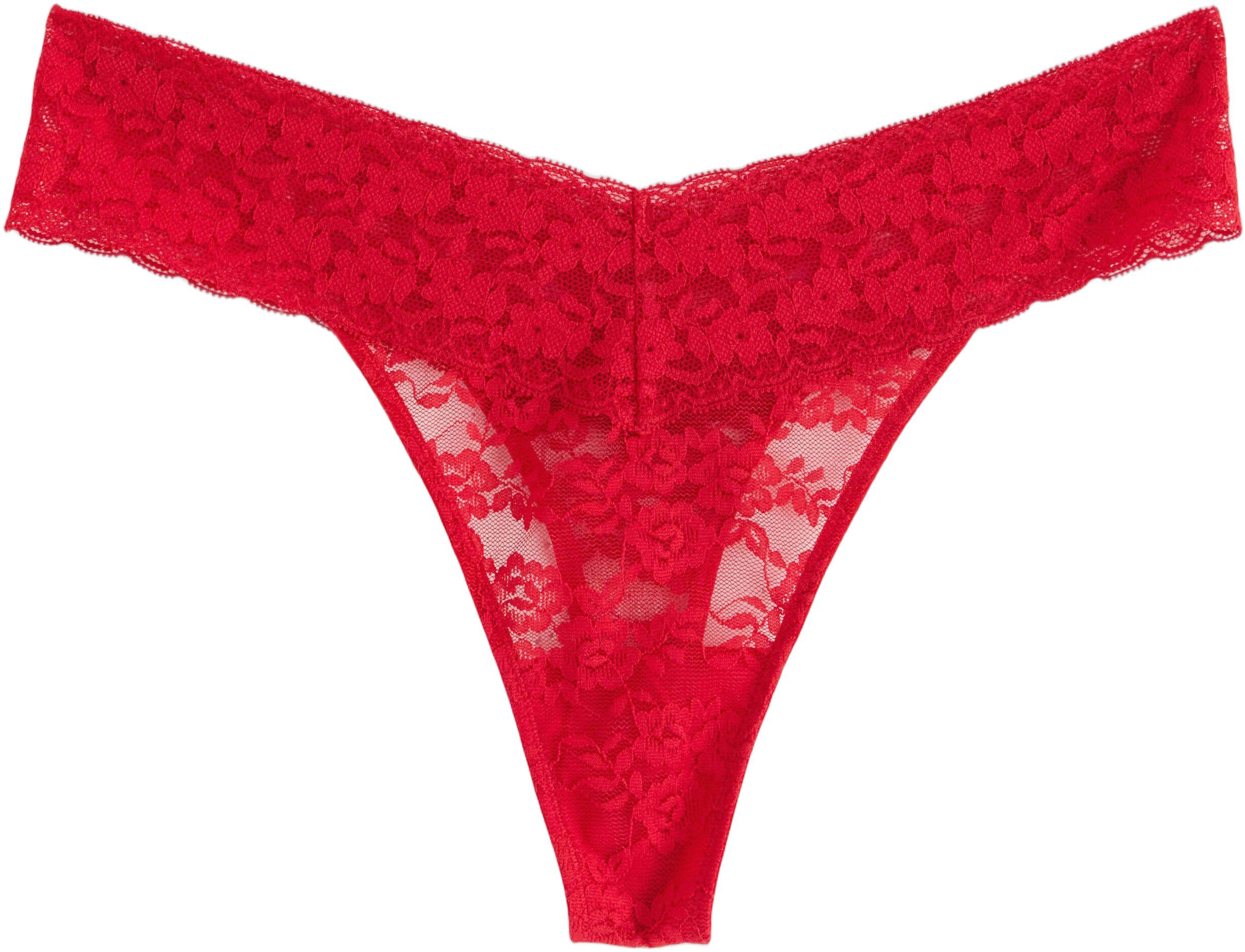 Stringtruse med blonder