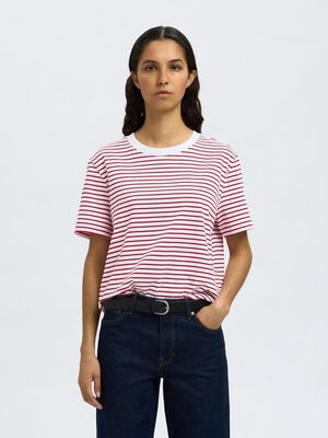 SLFESSENTIAL SS STRIPED BOXY TEE NO